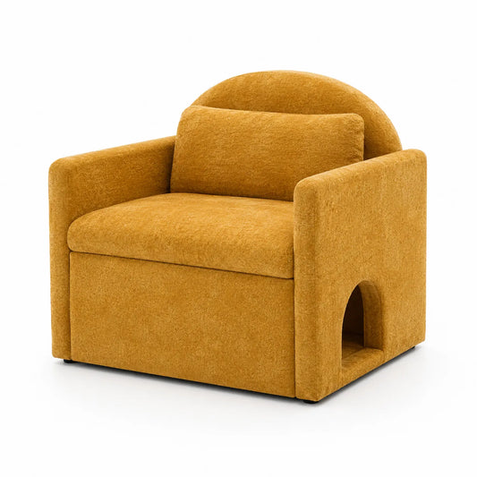 Polstersessel mit Stauraum Gelb 85x85x80 cm