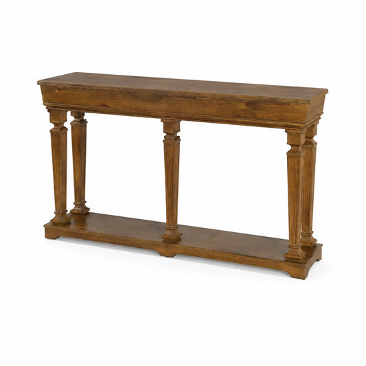 Kiefernholz Konsolentisch Braun 120 x 30 x 80 cm